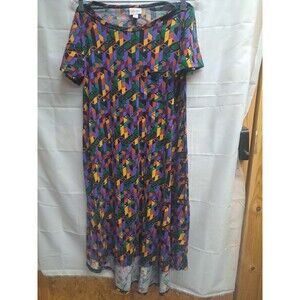 Lularoe Womens Dress Multicolor Short Sleeve With Pocket  Size Small